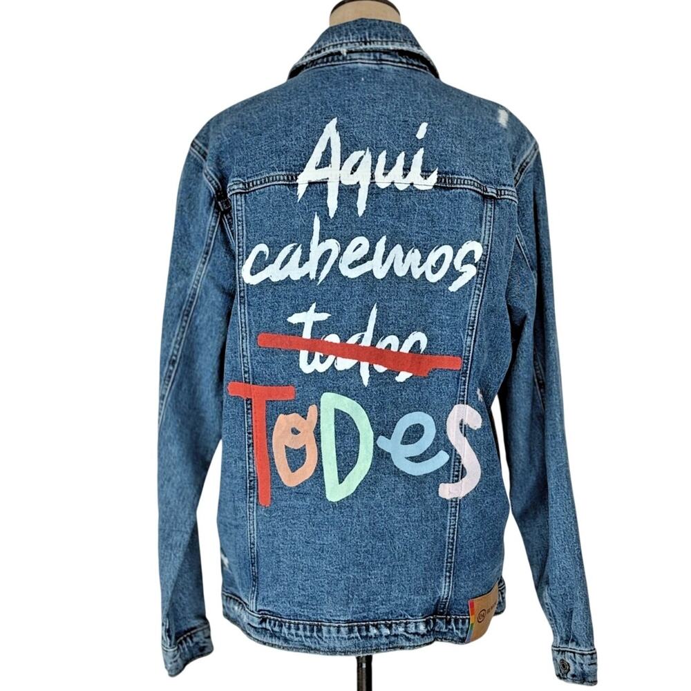 NWT C&A Denim Pride Trucker Feel The Love Jacket Size L
